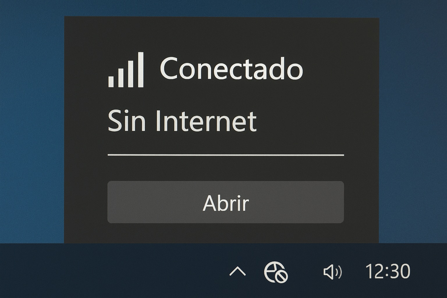 ¿Como solucionar cuando dice conectado sin internet?
