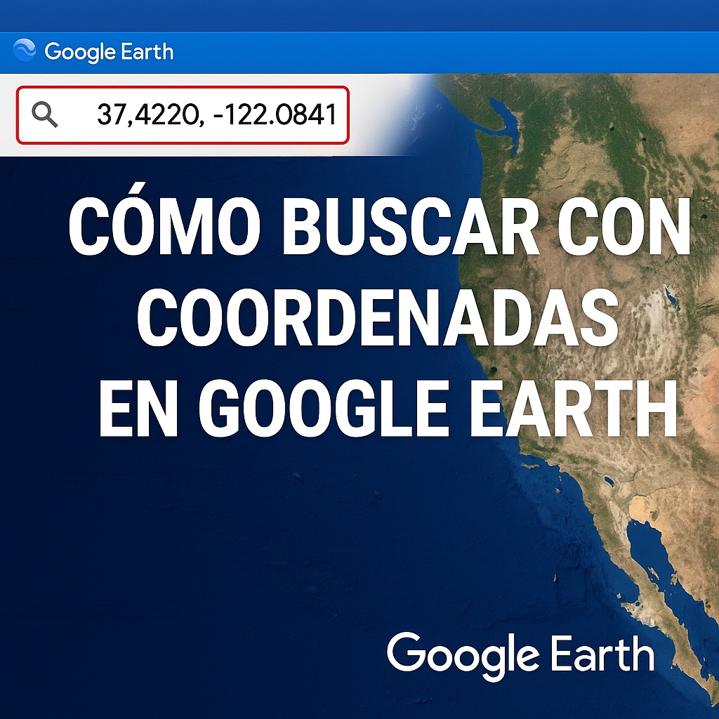 como buscar un lugar en google earth con coordenadas