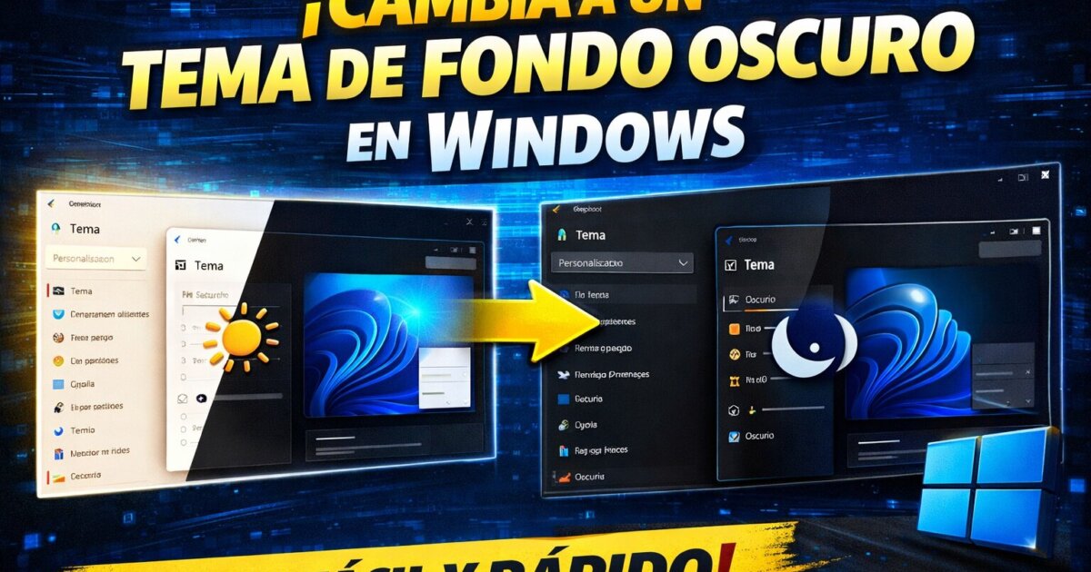 Cómo cambiar a un tema de fondo oscuro en Windows
