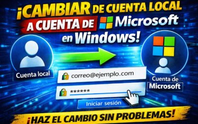 Cambiar de cuenta local a cuenta de Microsoft en Windows