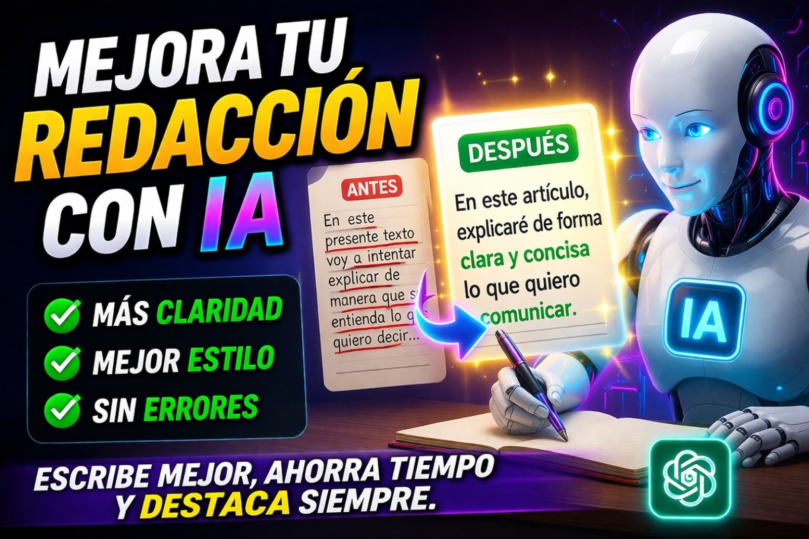 Cómo mejorar una redacción con ia