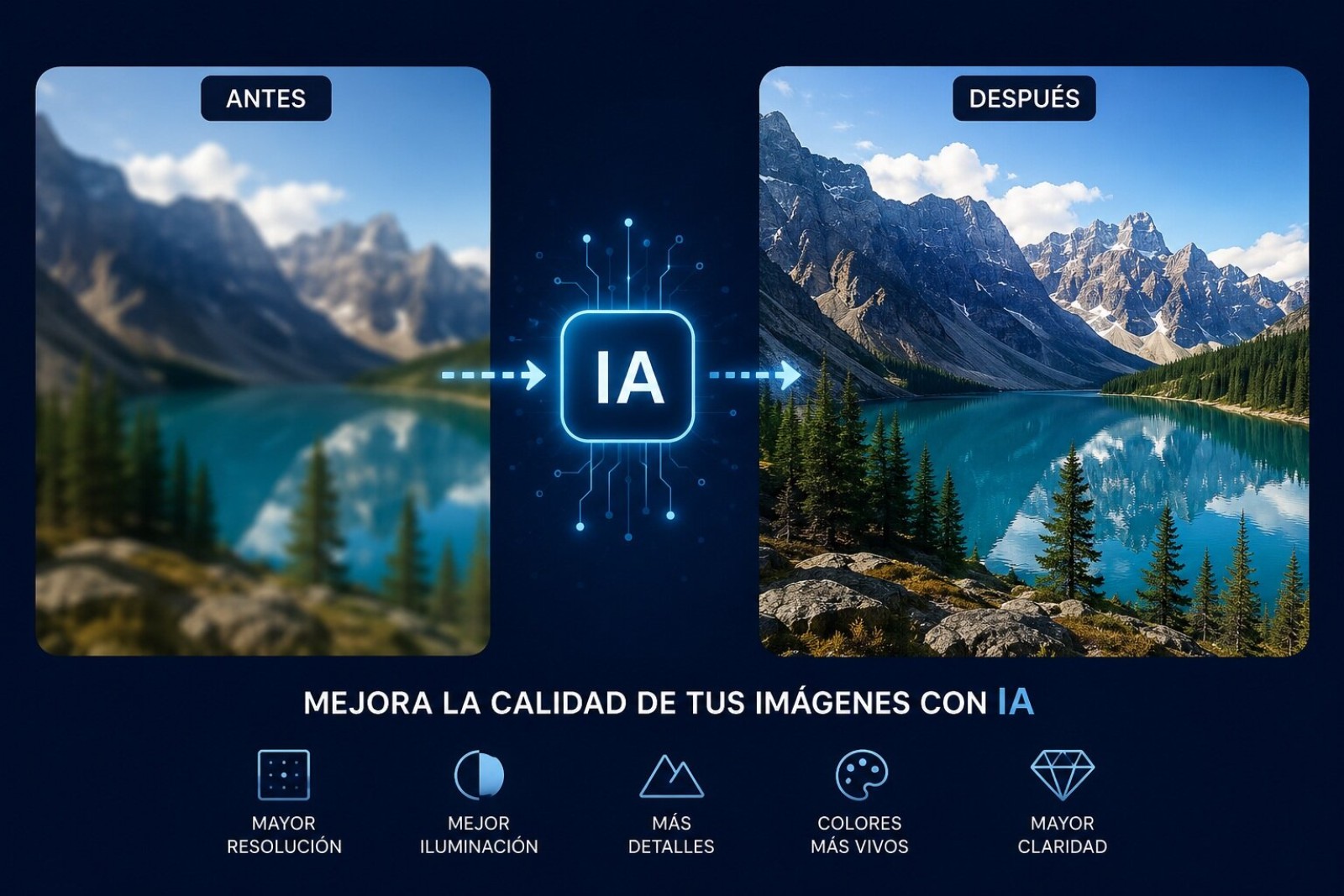 calidad de imagen con IA
